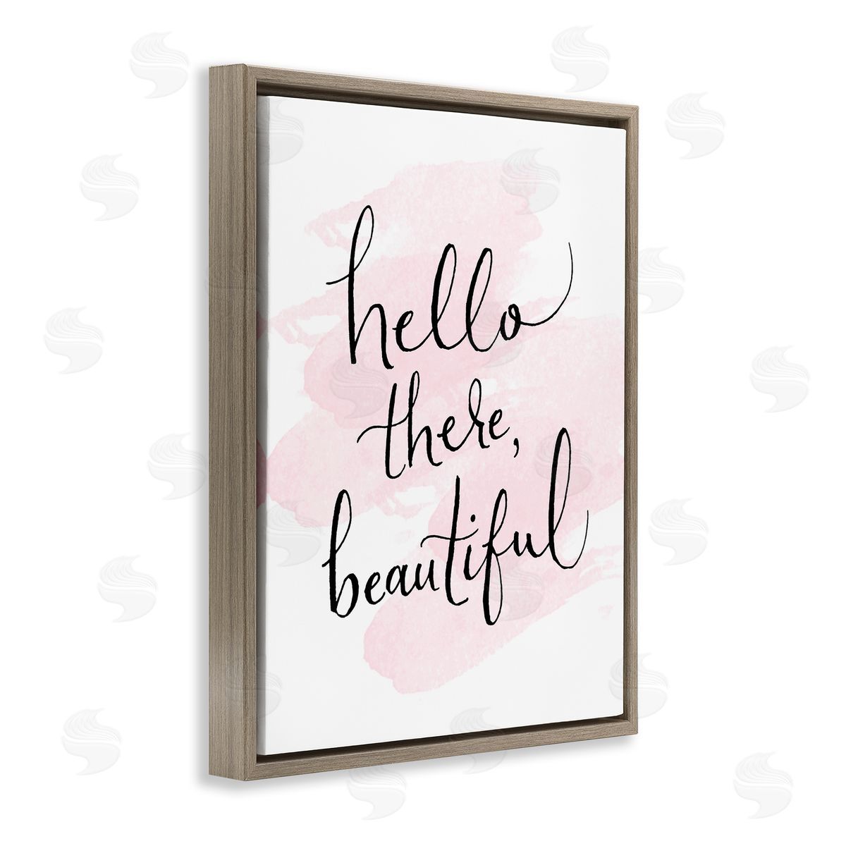 Hello There Beautiful Brown Floating Frame Canvas Wall Art, Home Decor by Sd Graphics Studio