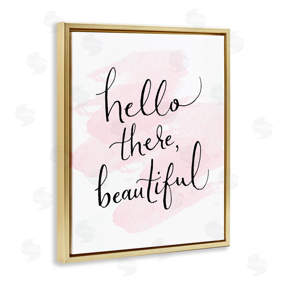 Hello There Beautiful Gold Floating Frame Canvas Wall Art, Home Decor by Sd Graphics Studio