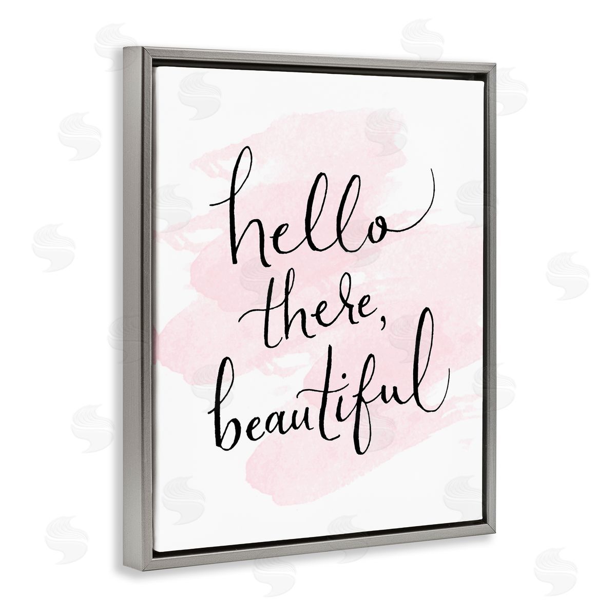 Hello There Beautiful Grey Floating Frame Canvas Wall Art, Home Decor by Sd Graphics Studio