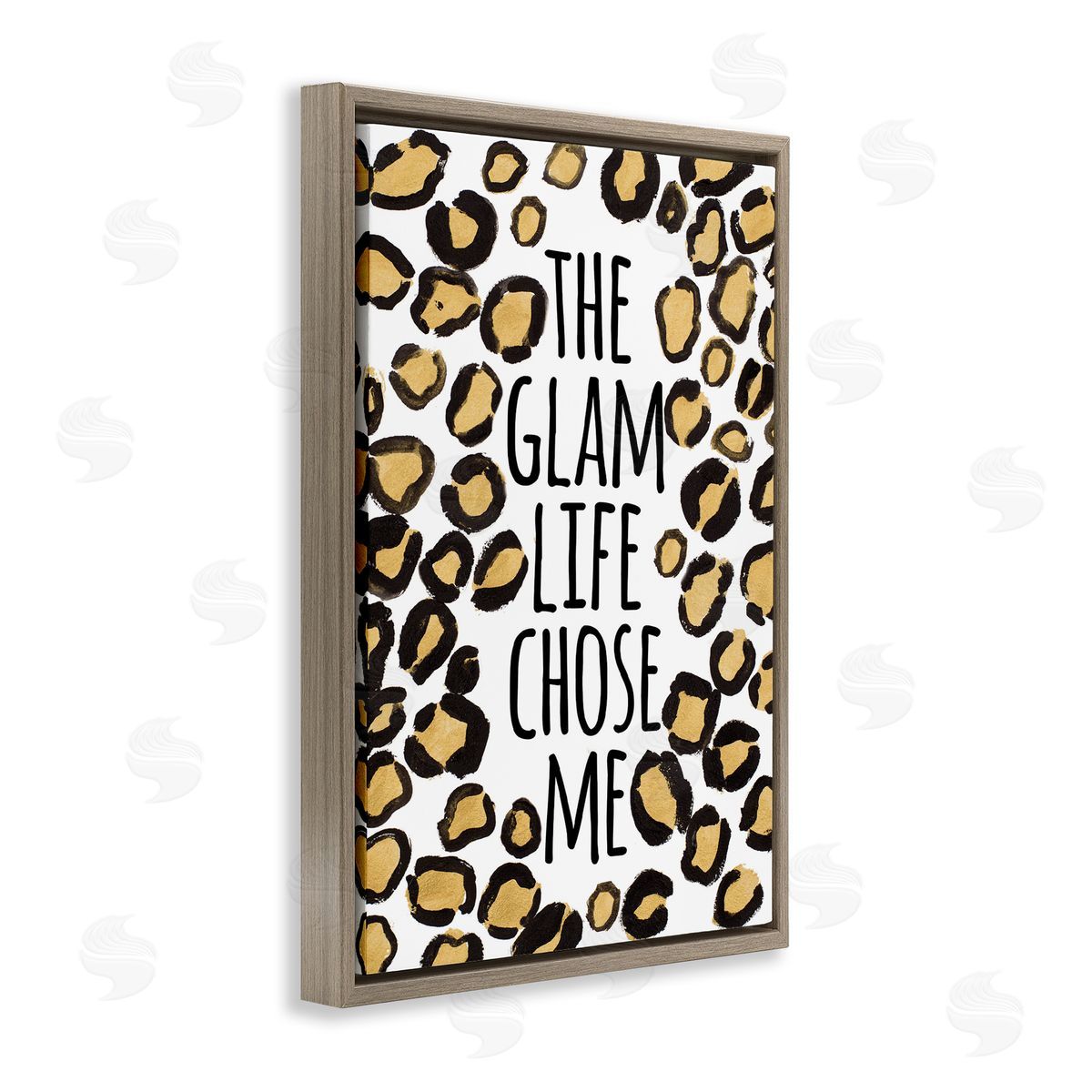 Glam Life Chose Me Brown Floating Frame Canvas Wall Art, Home Decor by Lanie Loreth