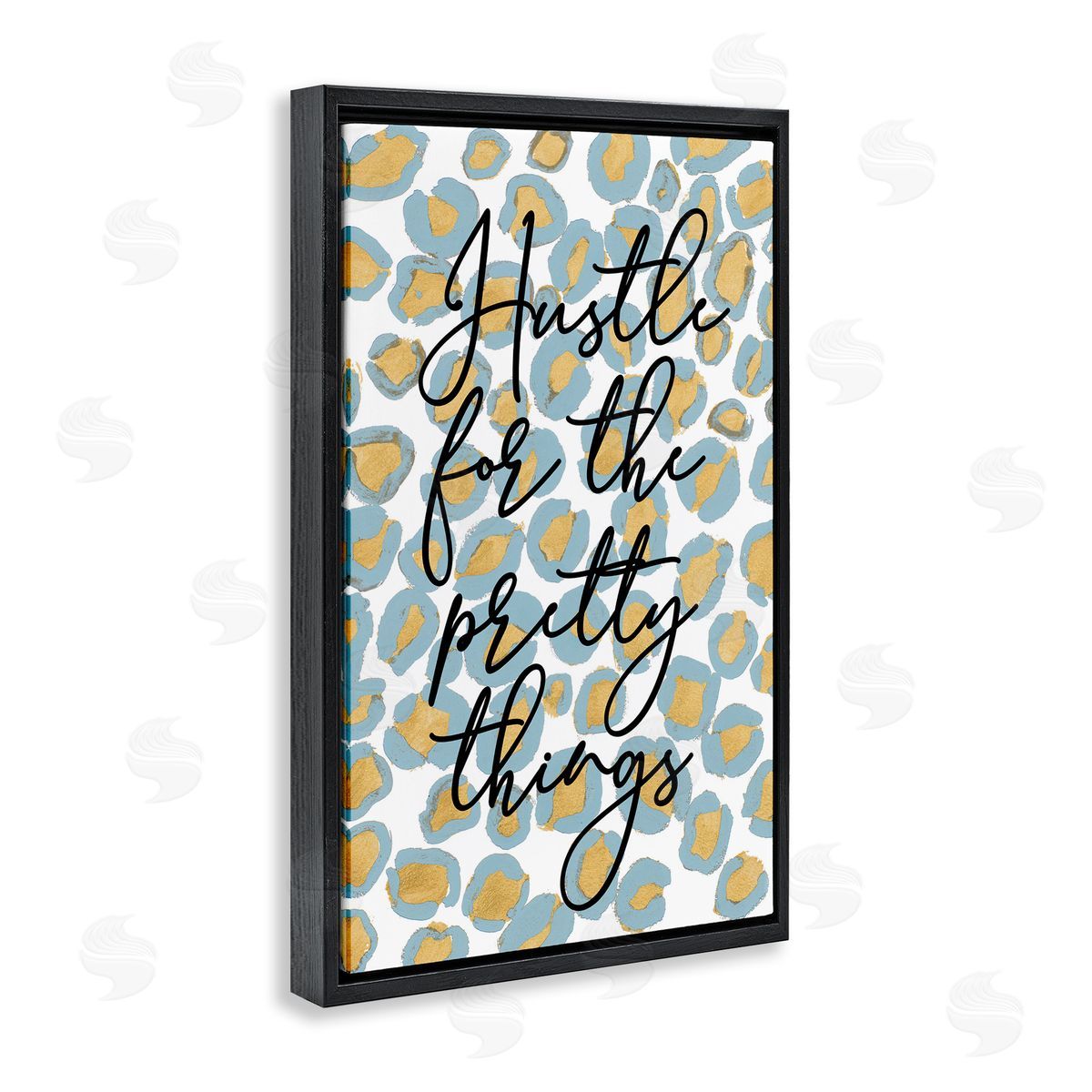 Hustle For Pretty Things Black Floating Frame Canvas Wall Art, Home Decor by Lanie Loreth