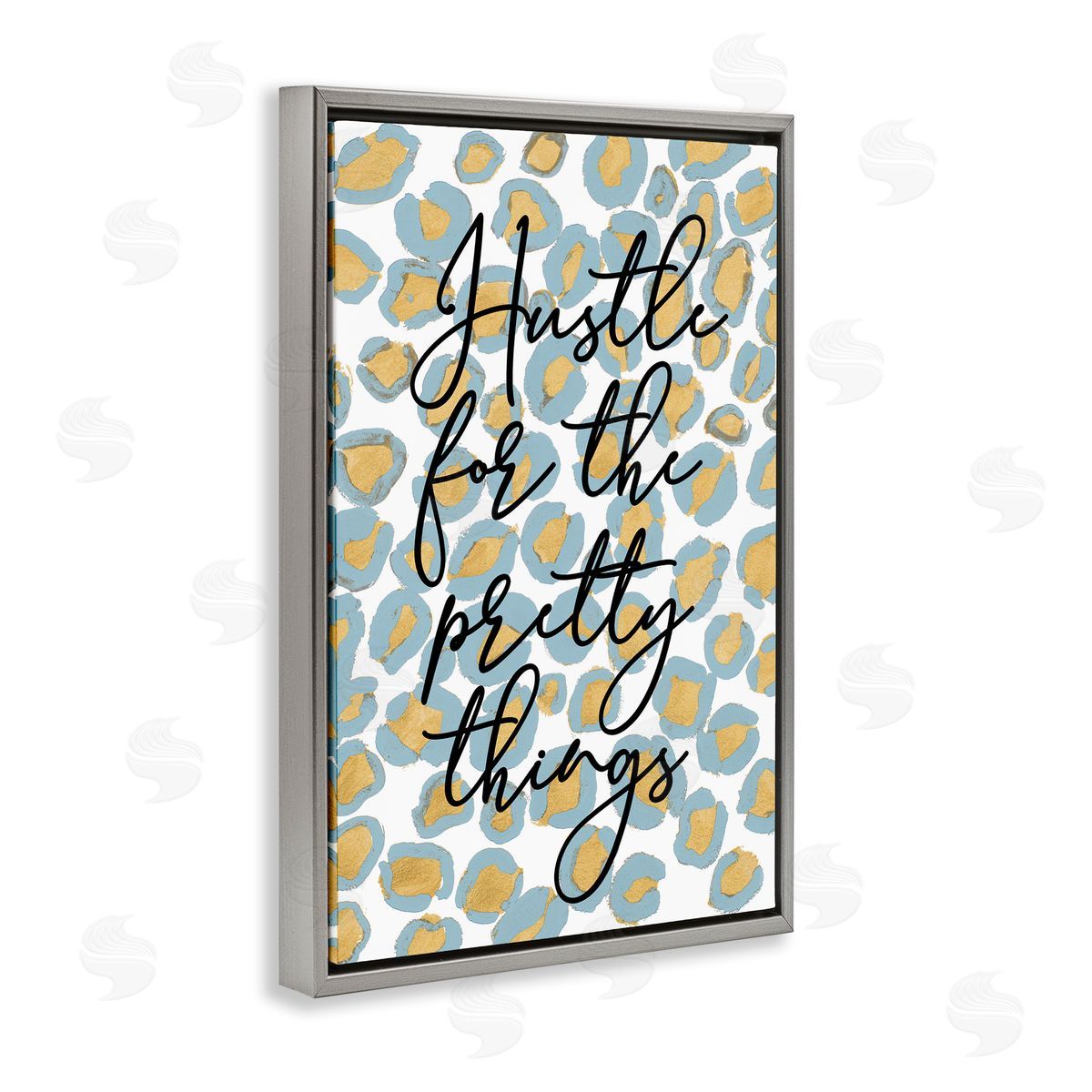 Hustle For Pretty Things Grey Floating Frame Canvas Wall Art, Home Decor by Lanie Loreth