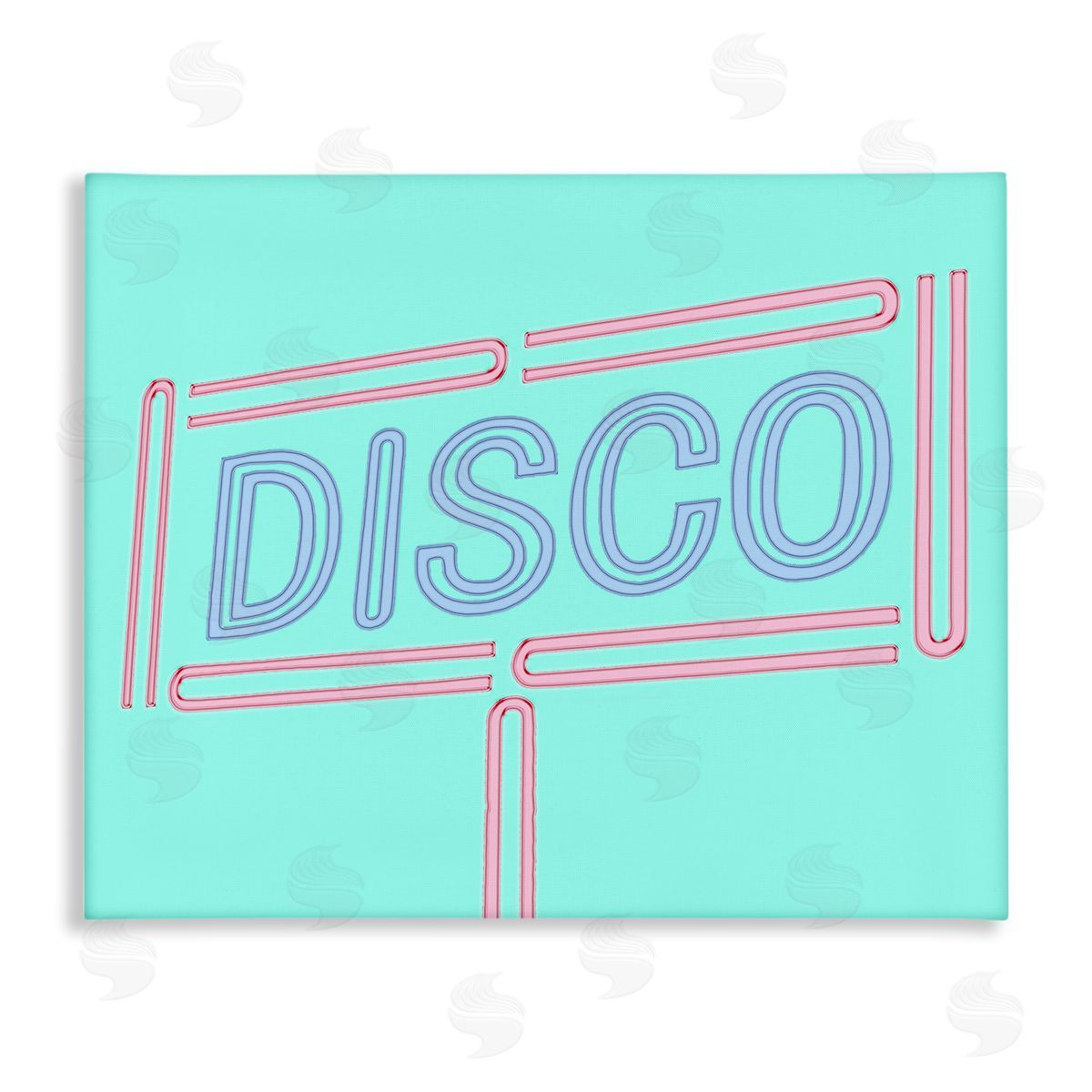 Retro Disco Sign Canvas Wall Art, Home Decor by Sd Graphics Studio