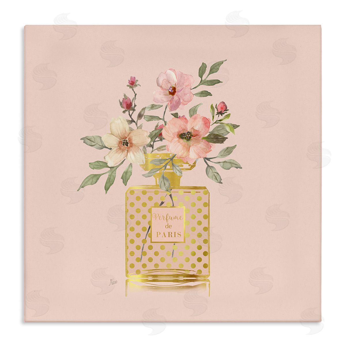 Glam Perfume Bouquet Canvas Wall Art, Home Decor by Nan