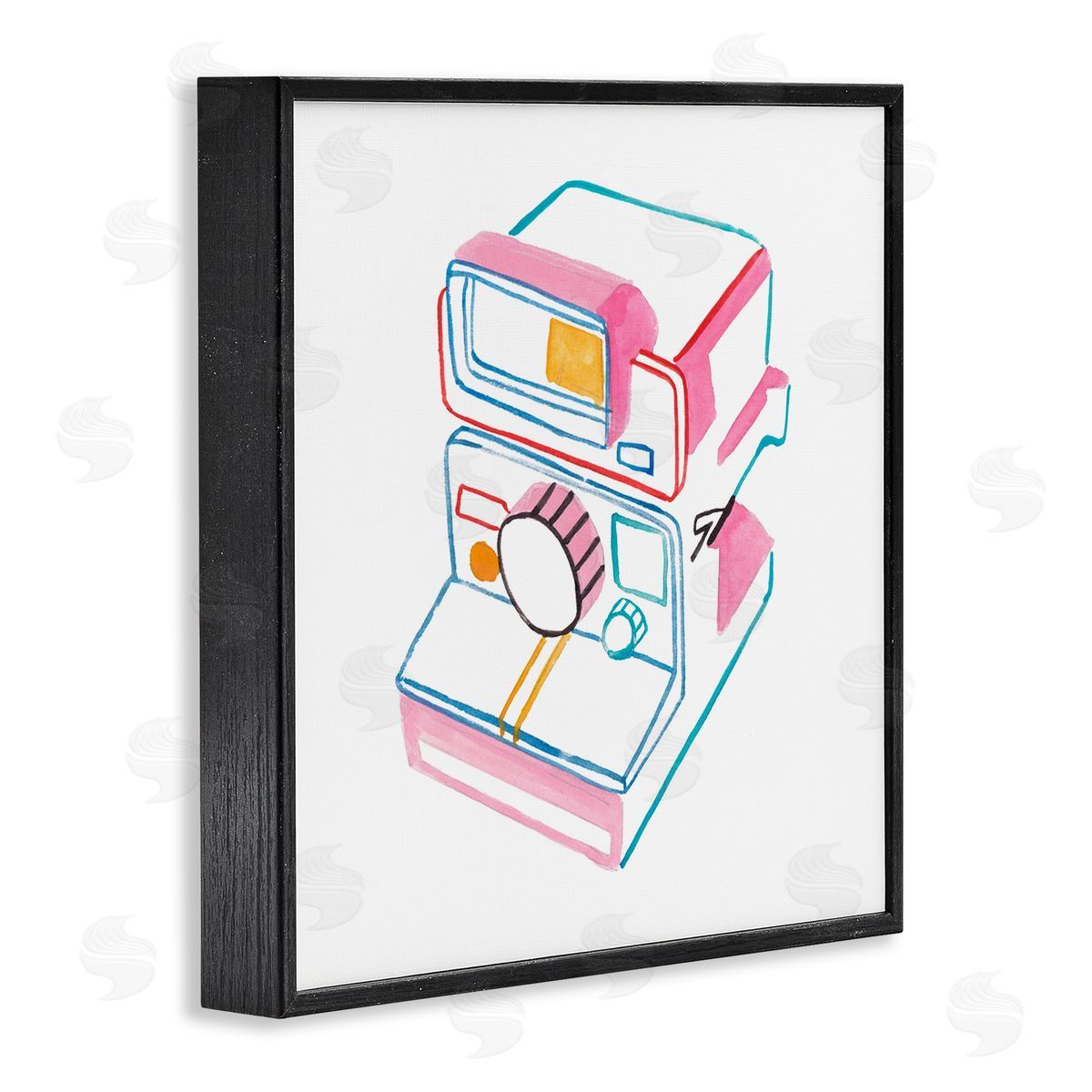 Pastel Film Camera Black Frame Print Wall Art, Home Decor by Melissa Wang