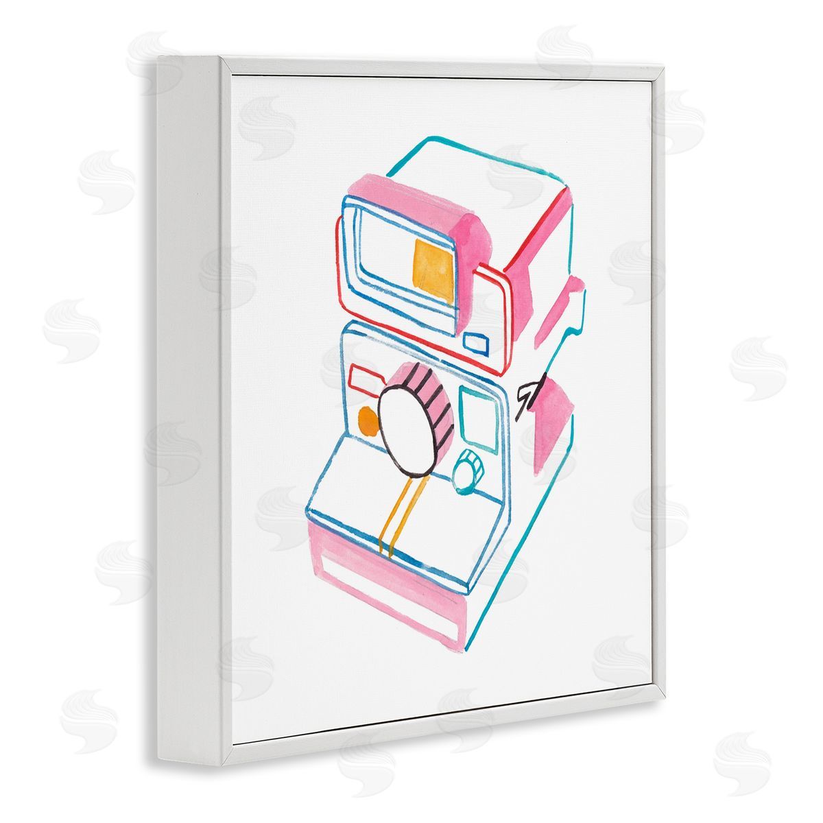 Pastel Film Camera White Frame Print Wall Art, Home Decor by Melissa Wang