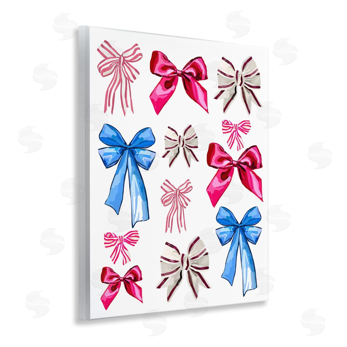 Varied Fashion Ribbons Wood Plaque Wall Art, Home Decor by Amelia Noyes