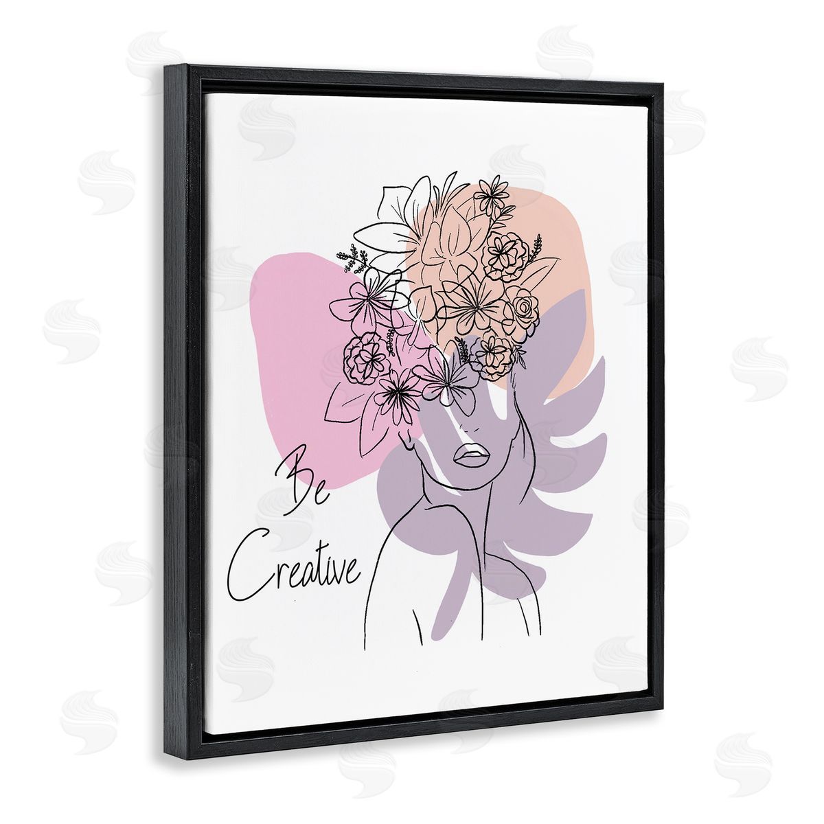 Be Creative Portrait Black Floating Frame Canvas Wall Art, Home Decor by Chen Alyesh