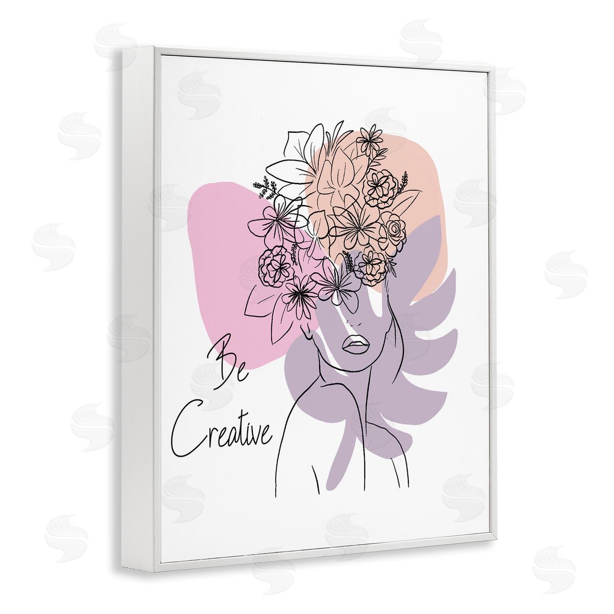 Be Creative Portrait White Frame Print Wall Art, Home Decor by Chen Alyesh