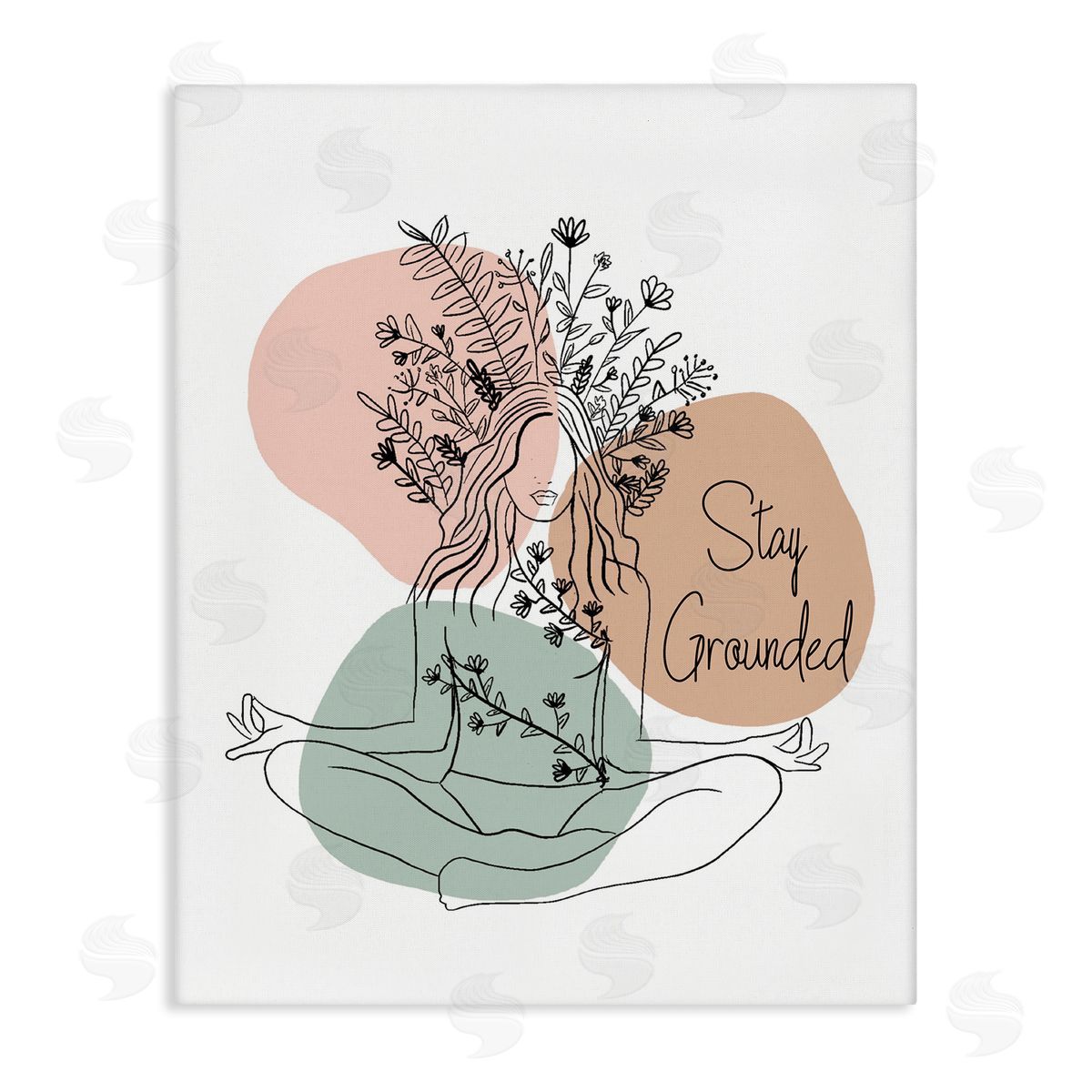 Stay Grounded Portrait Canvas Wall Art, Home Decor by Chen Alyesh