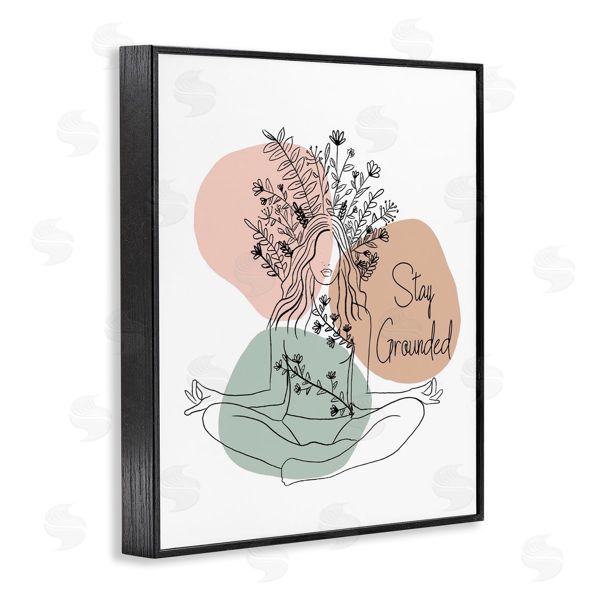 Stay Grounded Portrait Black Frame Print Wall Art, Home Decor by Chen Alyesh