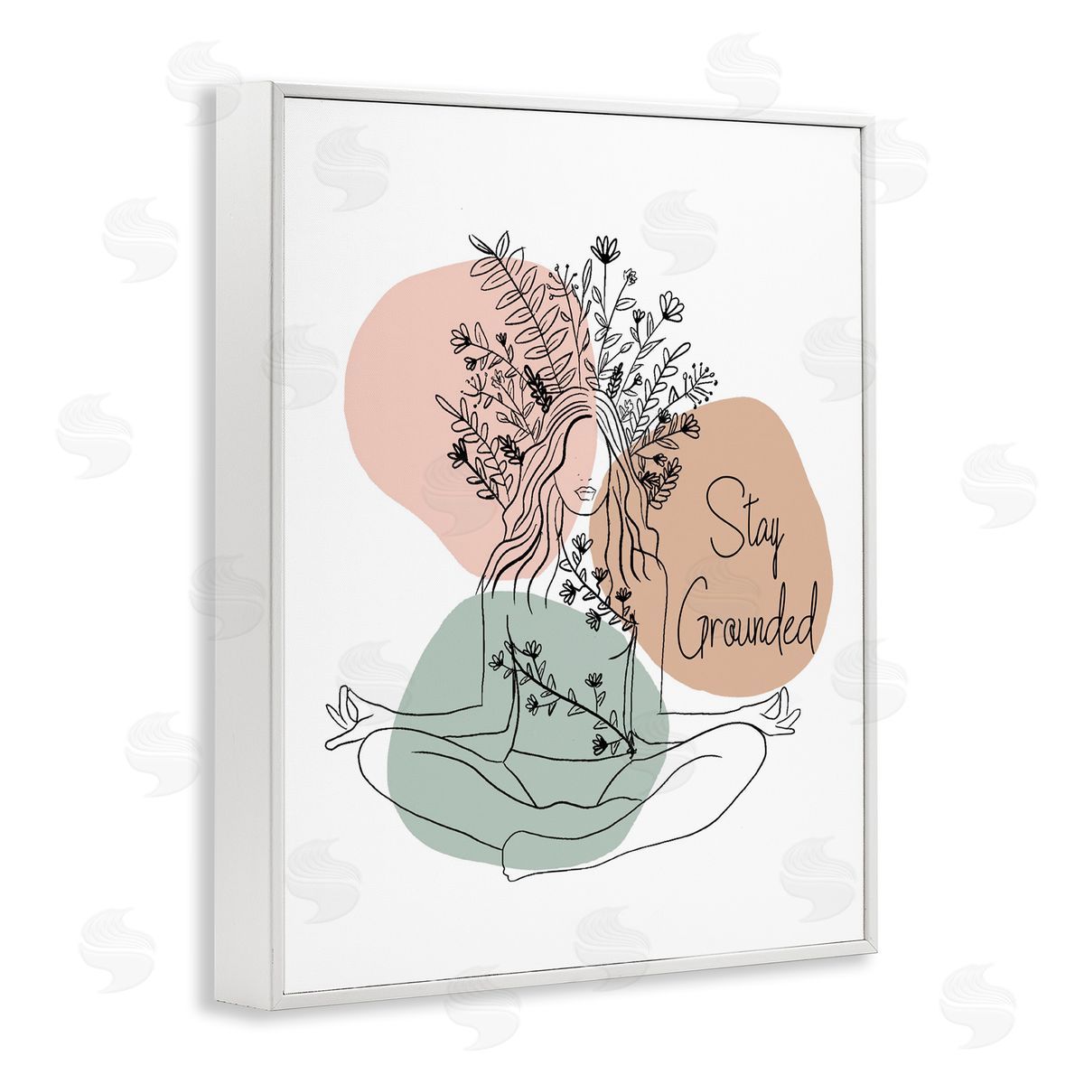 Stay Grounded Portrait White Frame Print Wall Art, Home Decor by Chen Alyesh