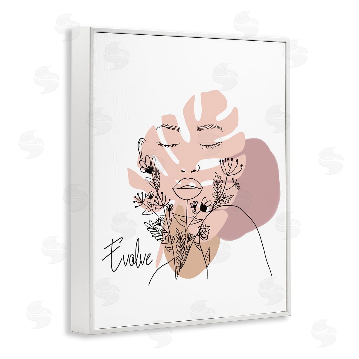 Evolve Boho Portrait White Frame Print Wall Art, Home Decor by Chen Alyesh