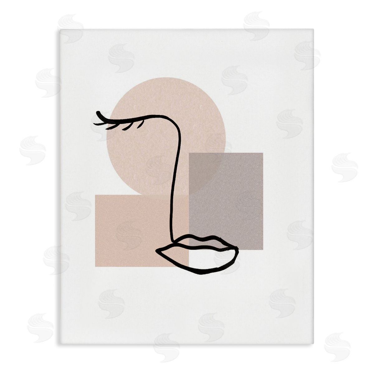 Minimal Face Portrait Canvas Wall Art, Home Decor by Chen Alyesh