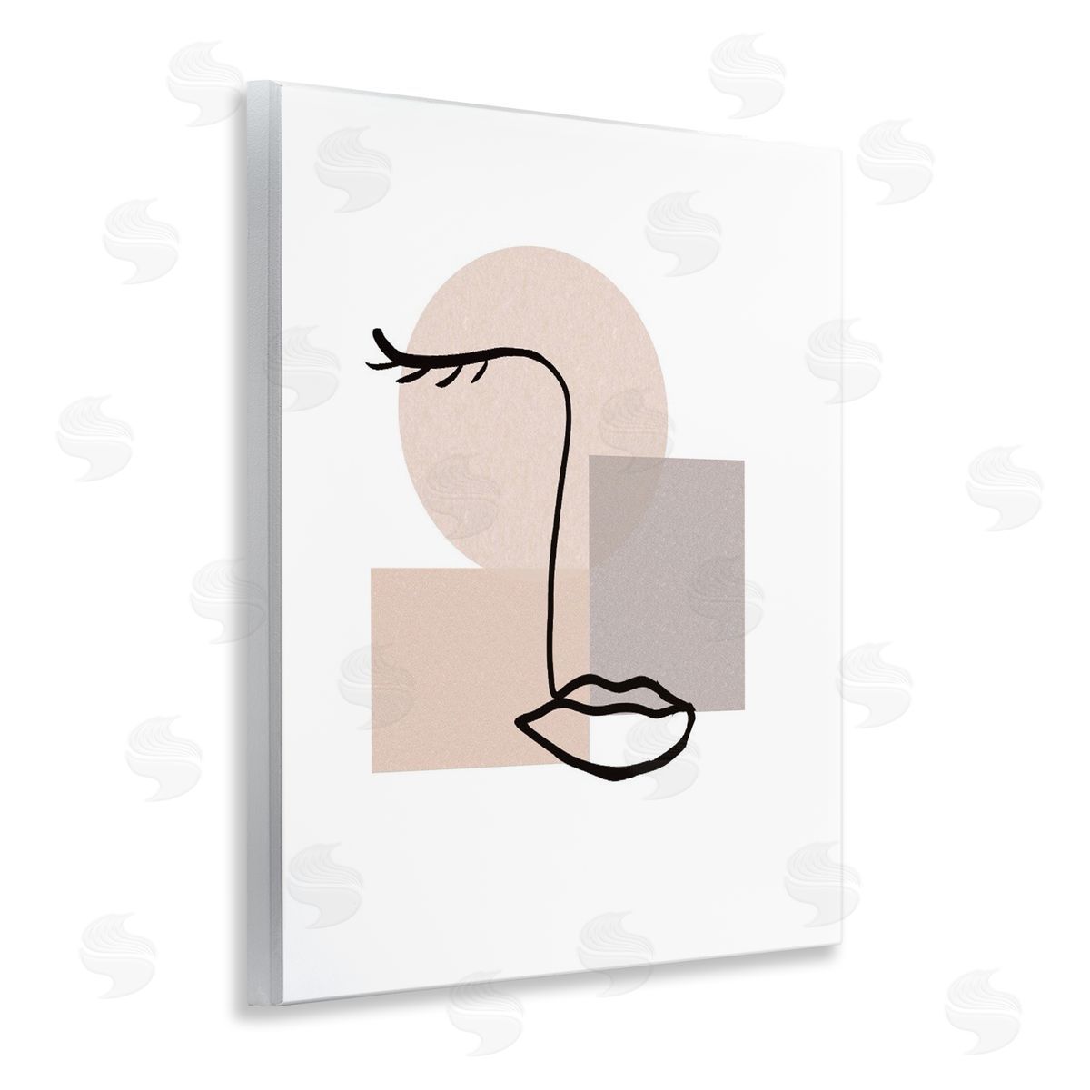 Minimal Face Portrait Wood Plaque Wall Art, Home Decor by Chen Alyesh