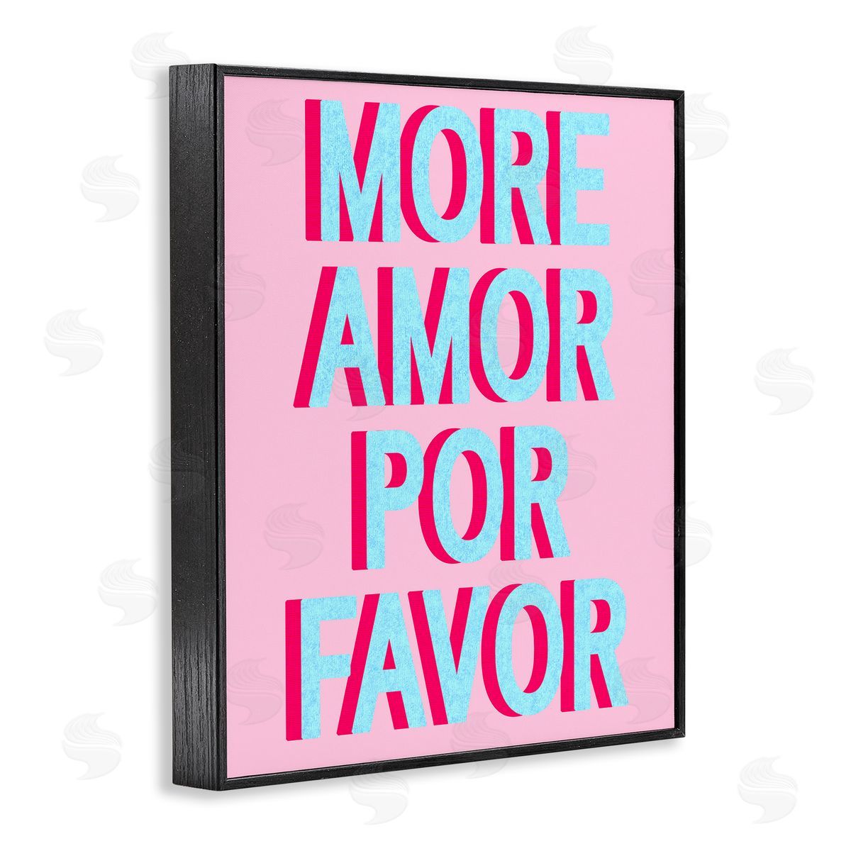 More Amor Phrase Black Frame Print Wall Art, Home Decor by Stupell Studio