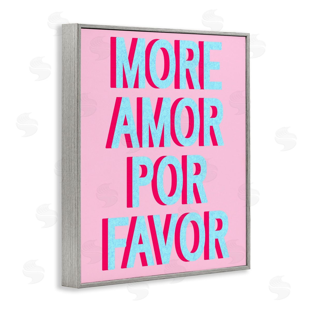 More Amor Phrase Grey Frame Print Wall Art, Home Decor by Stupell Studio
