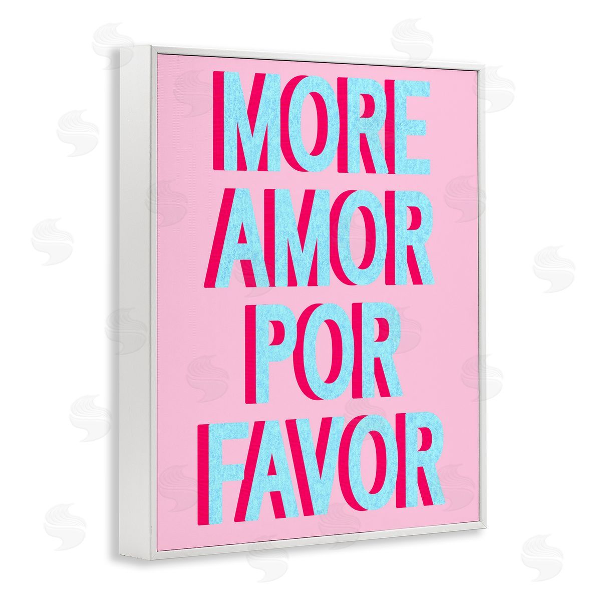 More Amor Phrase White Frame Print Wall Art, Home Decor by Stupell Studio