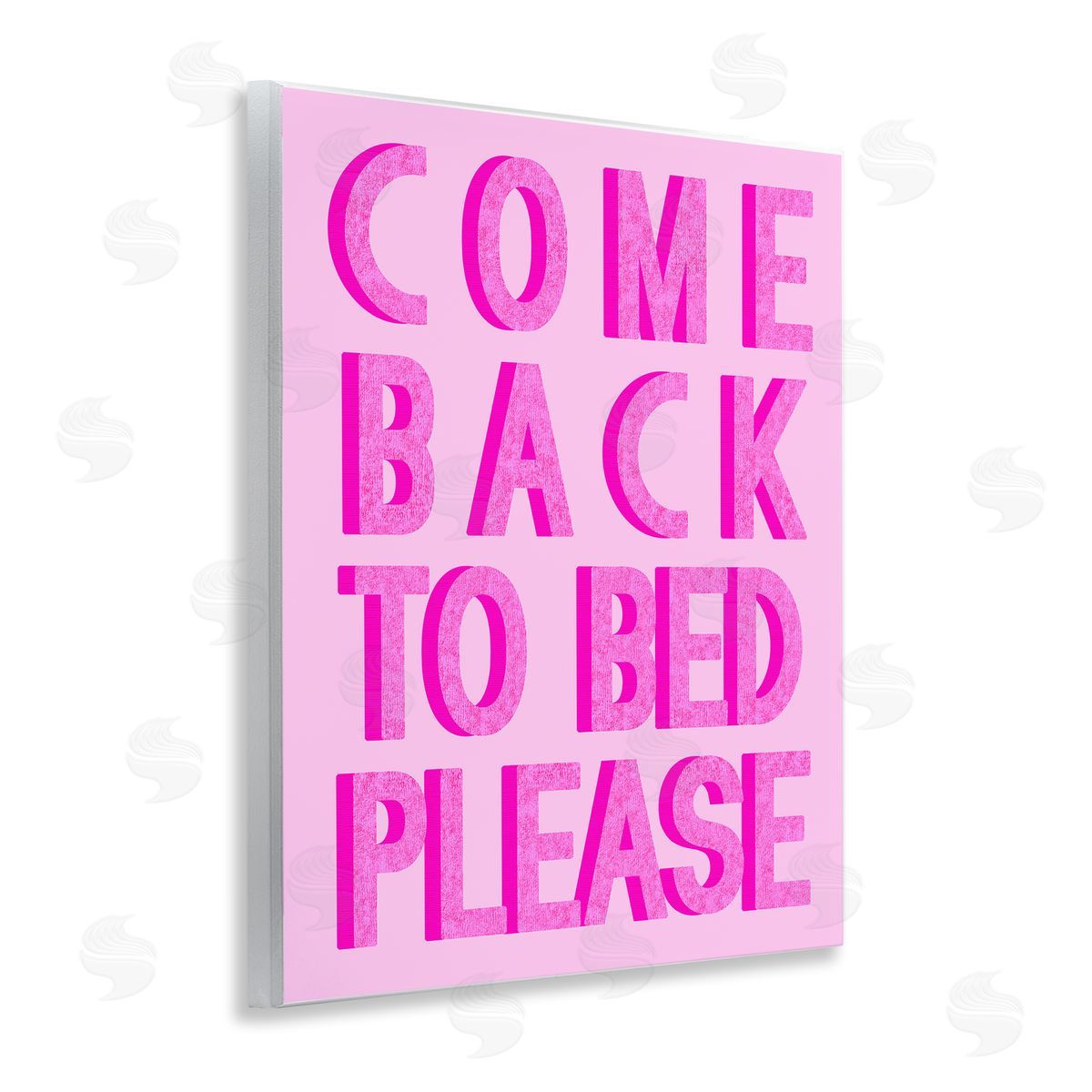 Purple Back to Bed Wood Plaque Wall Art, Home Decor by Stupell Studio