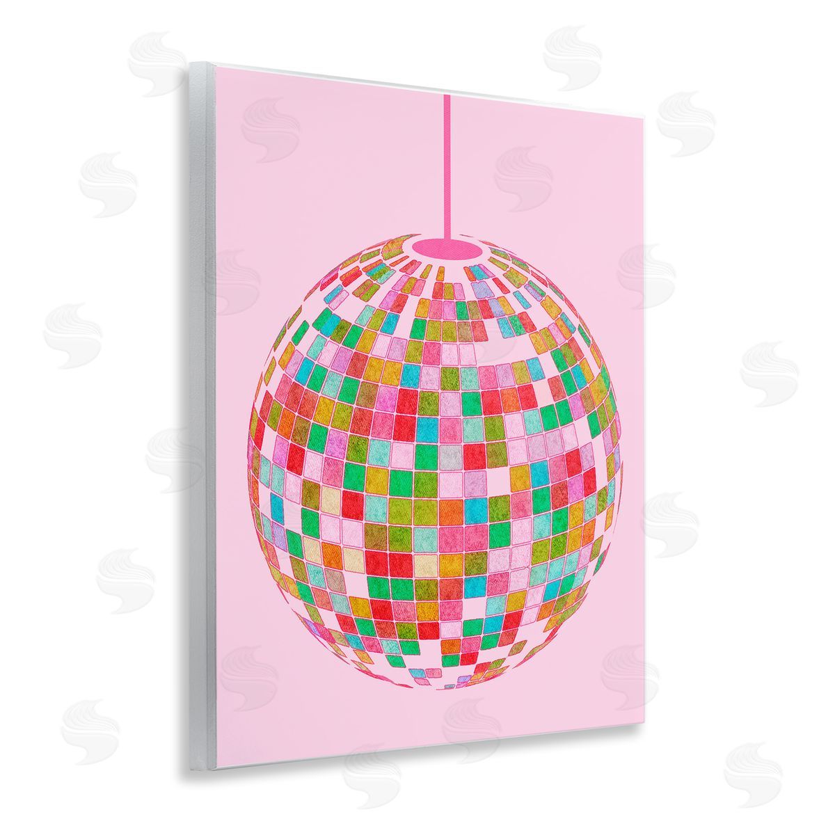 Bold Patterned Disco Ball Wood Plaque Wall Art, Home Decor by Stupell Studio