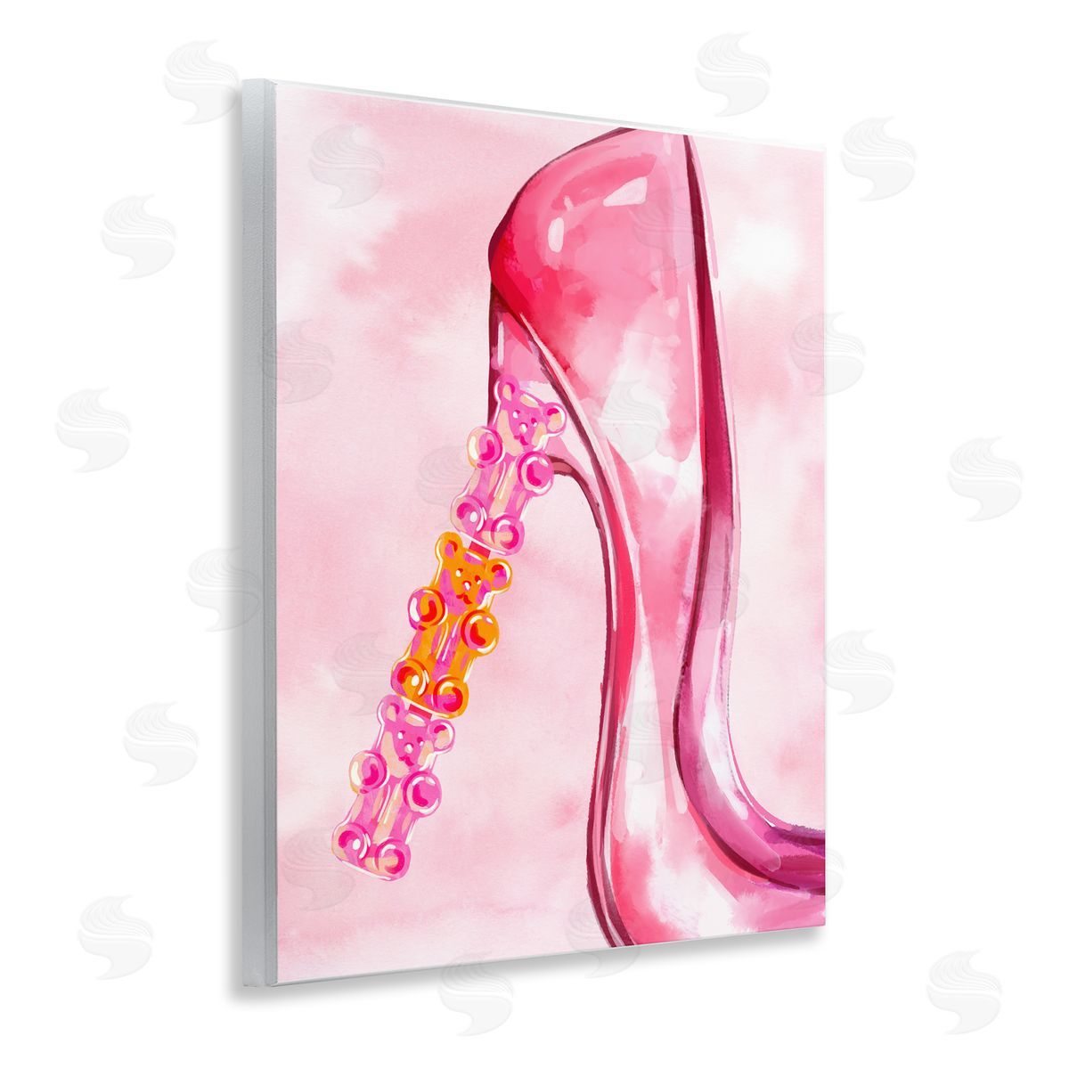 Candy Bear Heel Wood Plaque Wall Art, Home Decor by Ziwei Li
