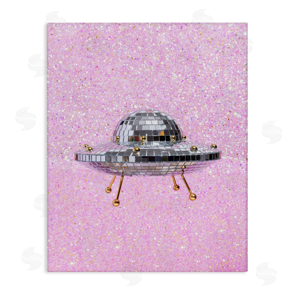 Disco Patterned UFO Canvas Wall Art, Home Decor by LISH Creative