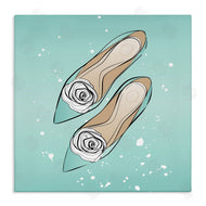 Martina Pavlova | Blue Shoes with Flowers