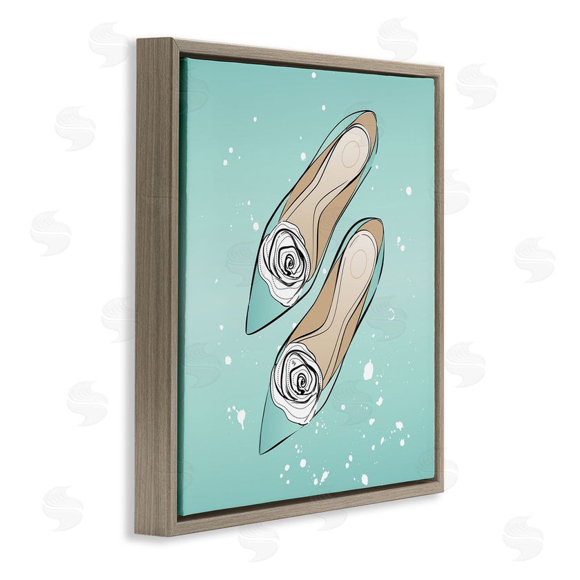 Martina Pavlova | Blue Shoes with Flowers