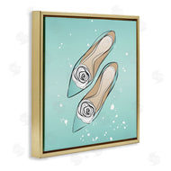 Martina Pavlova | Blue Shoes with Flowers