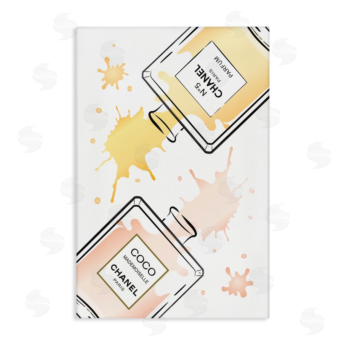Trendy Perfume Splash Canvas Wall Art, Home Decor by Martina Pavlova