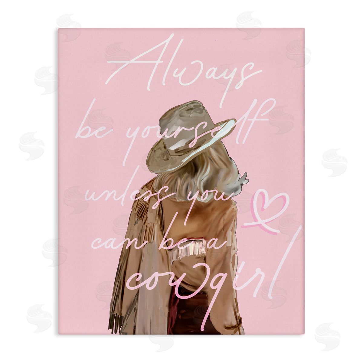 Be Yourself Cowgirl Canvas Wall Art, Home Decor by Amelia Noyes