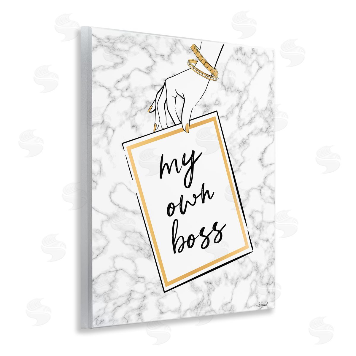My Own Boss Phrase Wood Plaque Wall Art, Home Decor by Martina Pavlova