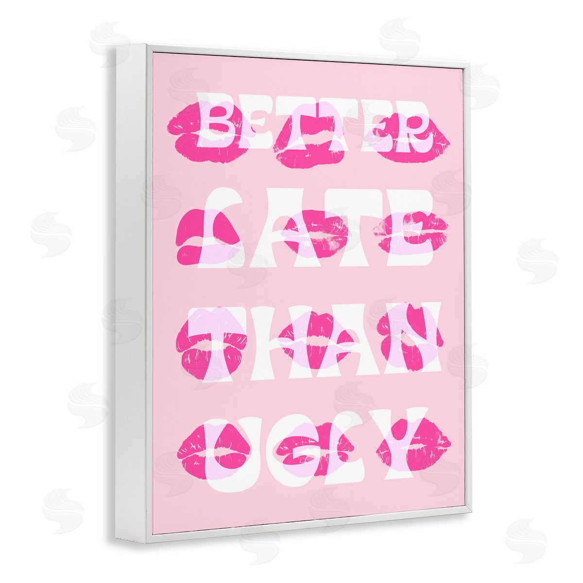 Better Late Than Ugly White Frame Print Wall Art, Home Decor by Stupell Studio
