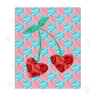 Stupell Studio | Groovy Checkered Cherries