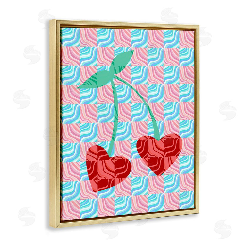 Stupell Studio | Groovy Checkered Cherries
