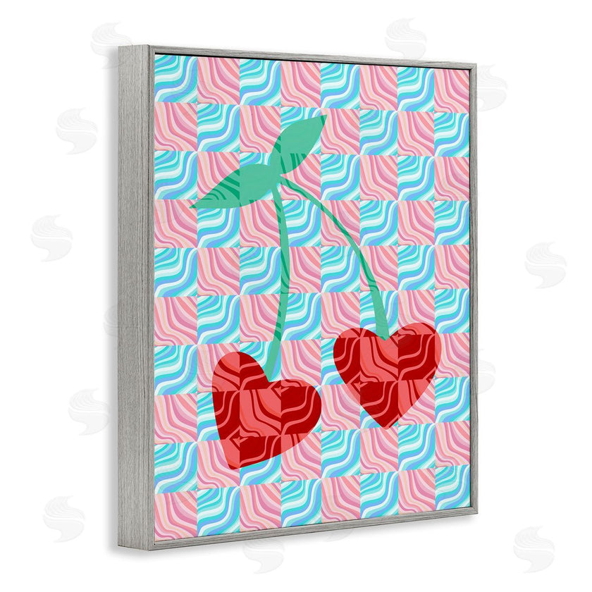 Stupell Studio | Groovy Checkered Cherries