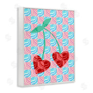 Stupell Studio | Groovy Checkered Cherries