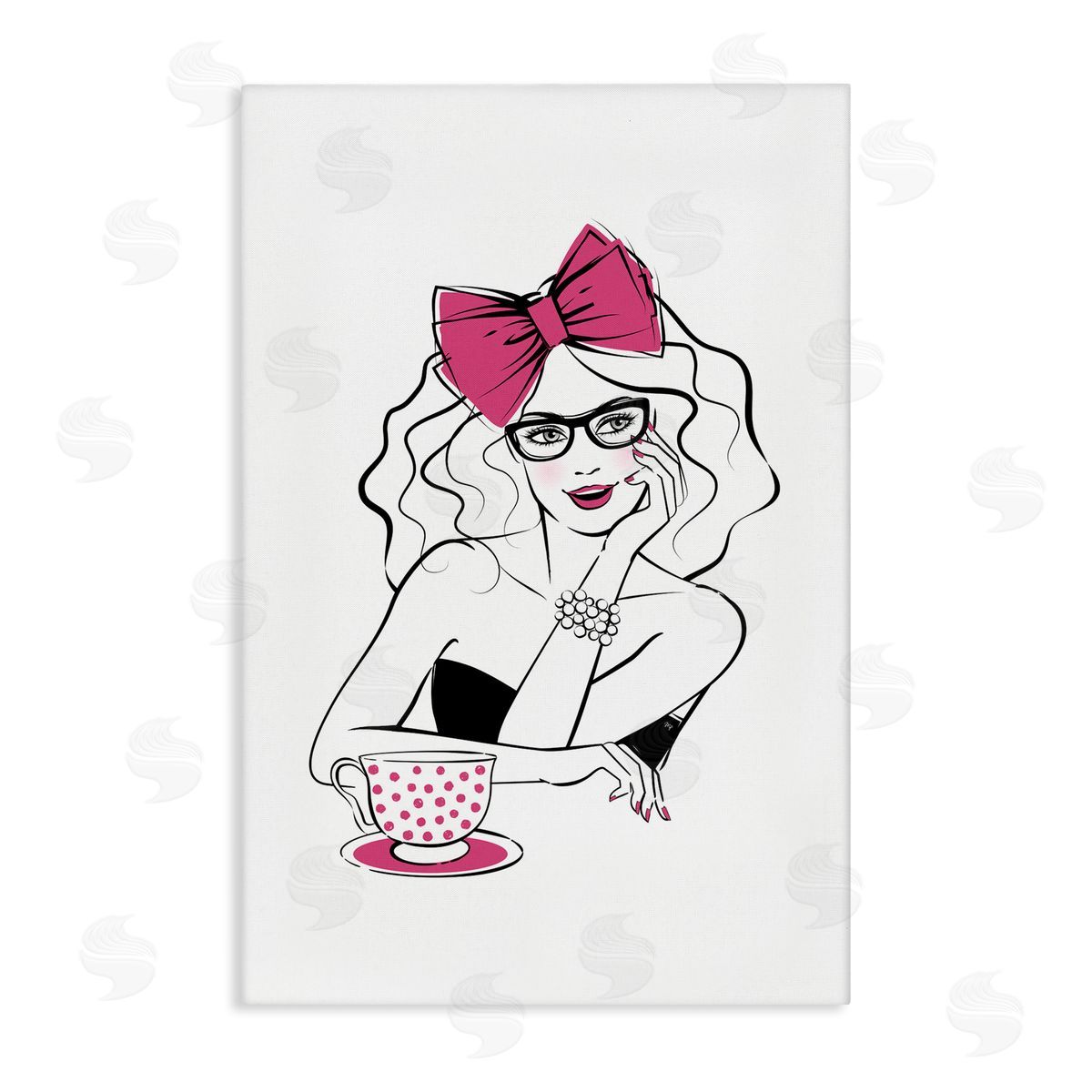 Glam Tea Party Canvas Wall Art, Home Decor by Martina Pavlova