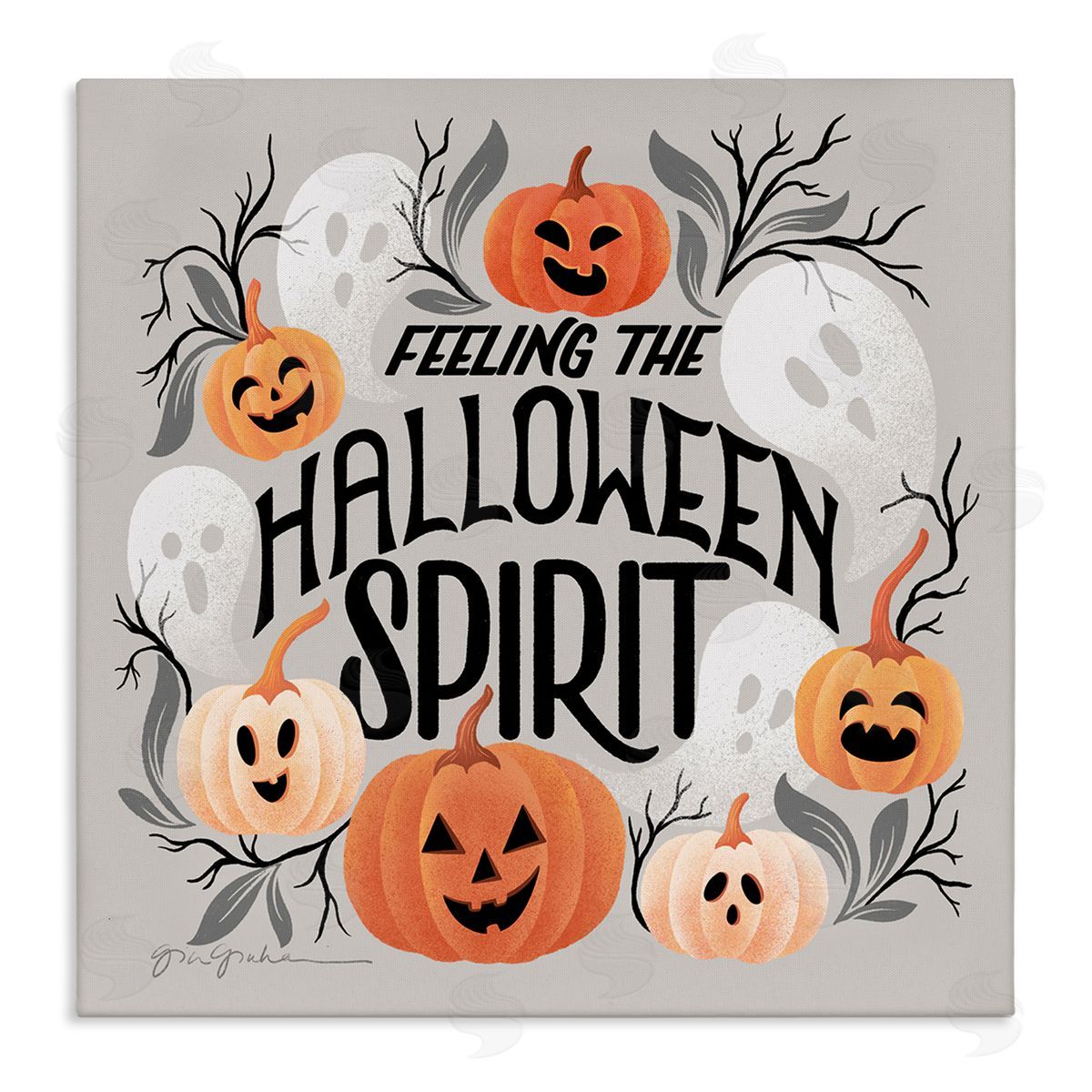 Feeling Halloween Spirit Canvas Wall Art, Home Decor by Gia Graham