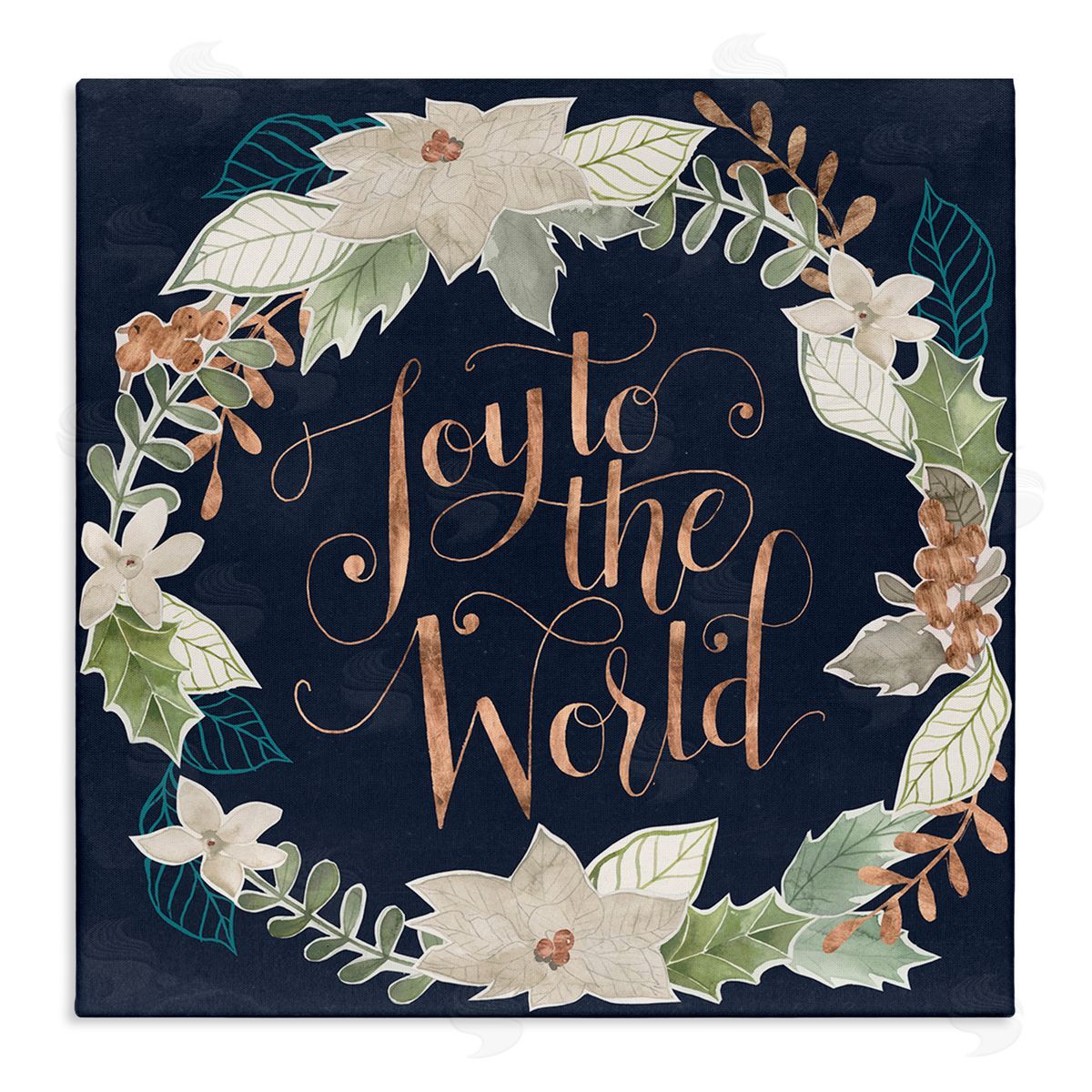 Joy To The World Canvas Wall Art, Home Decor by Grace Popp