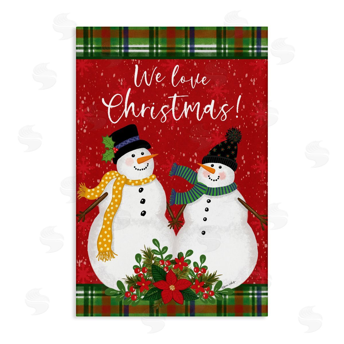 We Love Christmas Canvas Wall Art, Home Decor by Annie LaPoint