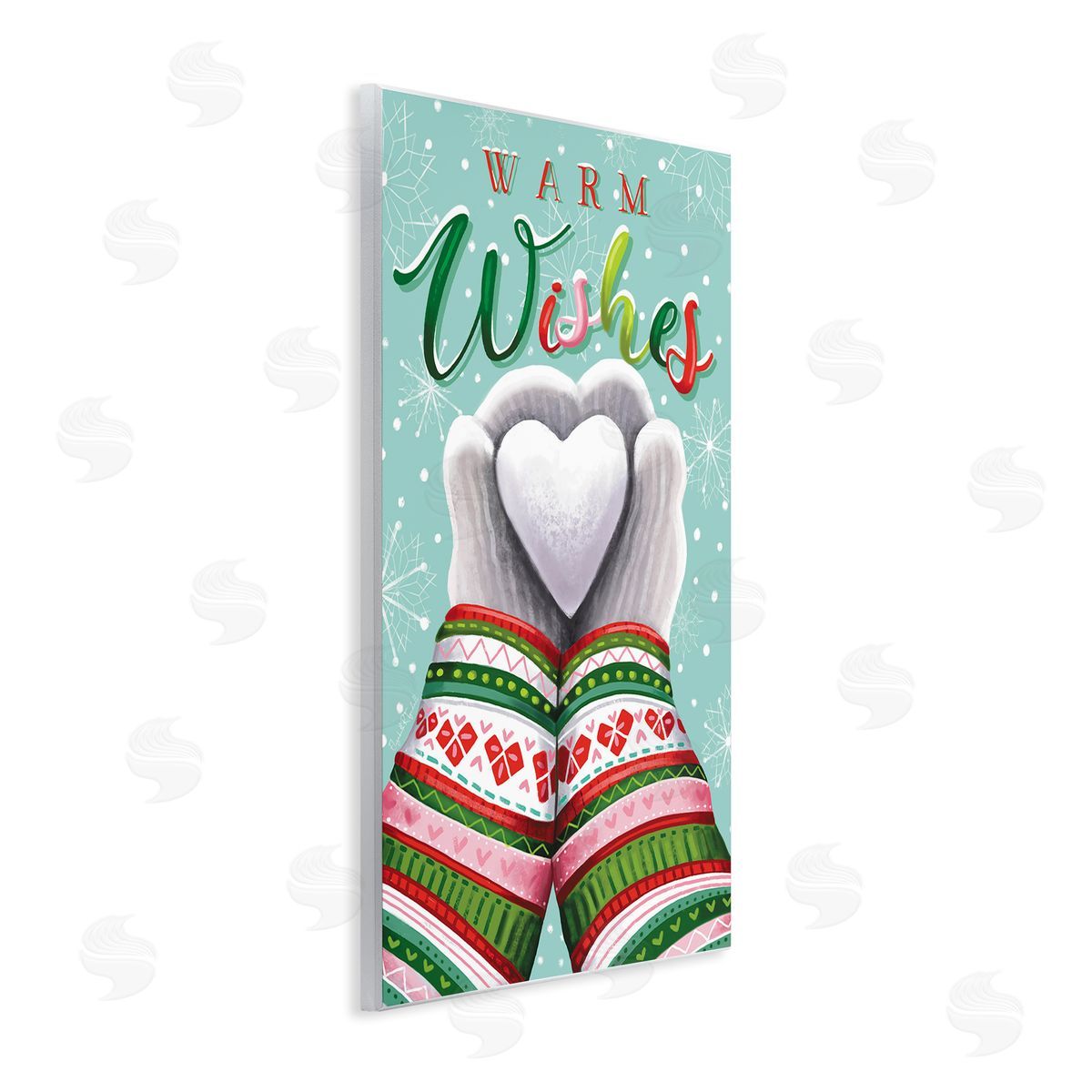 Warm Wishes with Heart Wood Plaque Wall Art, Home Decor by Elizabeth Tyndall