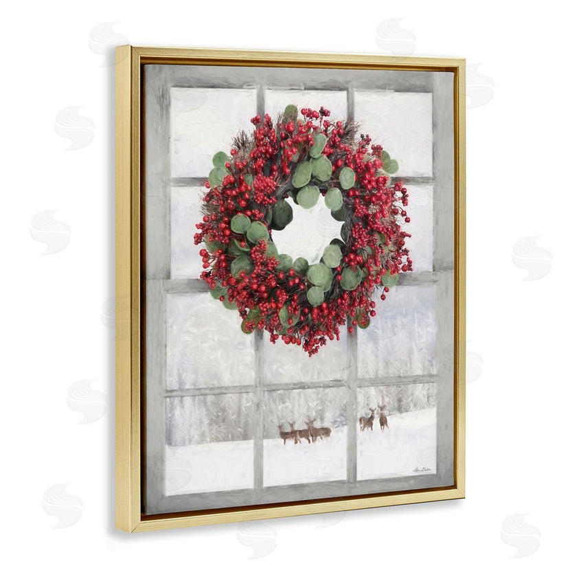 Lori Deiter | Holly Wreath and Reindeer