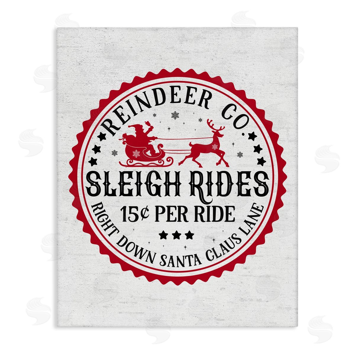 Vintage Sleigh Rides Canvas Wall Art, Home Decor by Lettered and Lined
