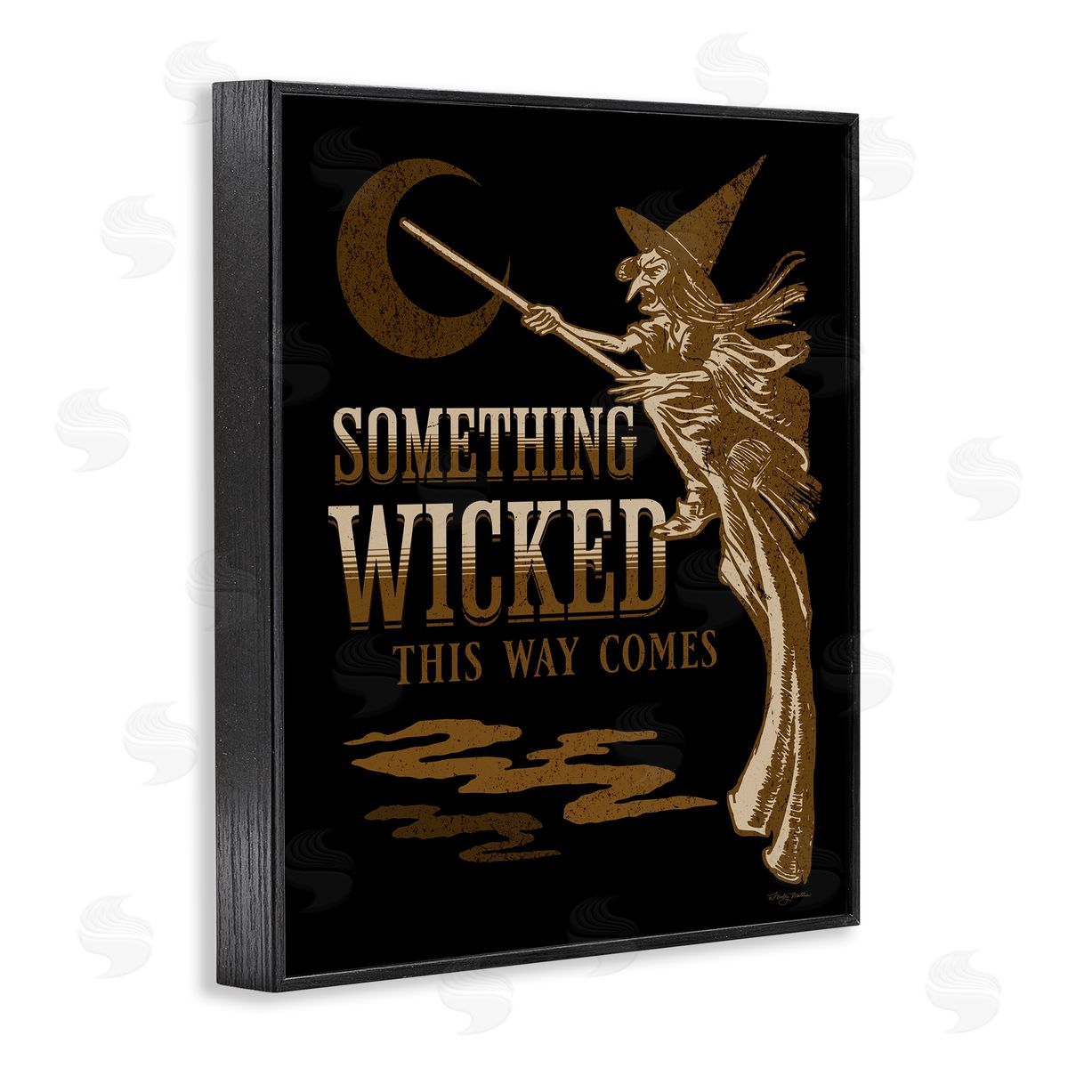 Something Wicked Witch Black Frame Print Wall Art, Home Decor by Molly Mattin