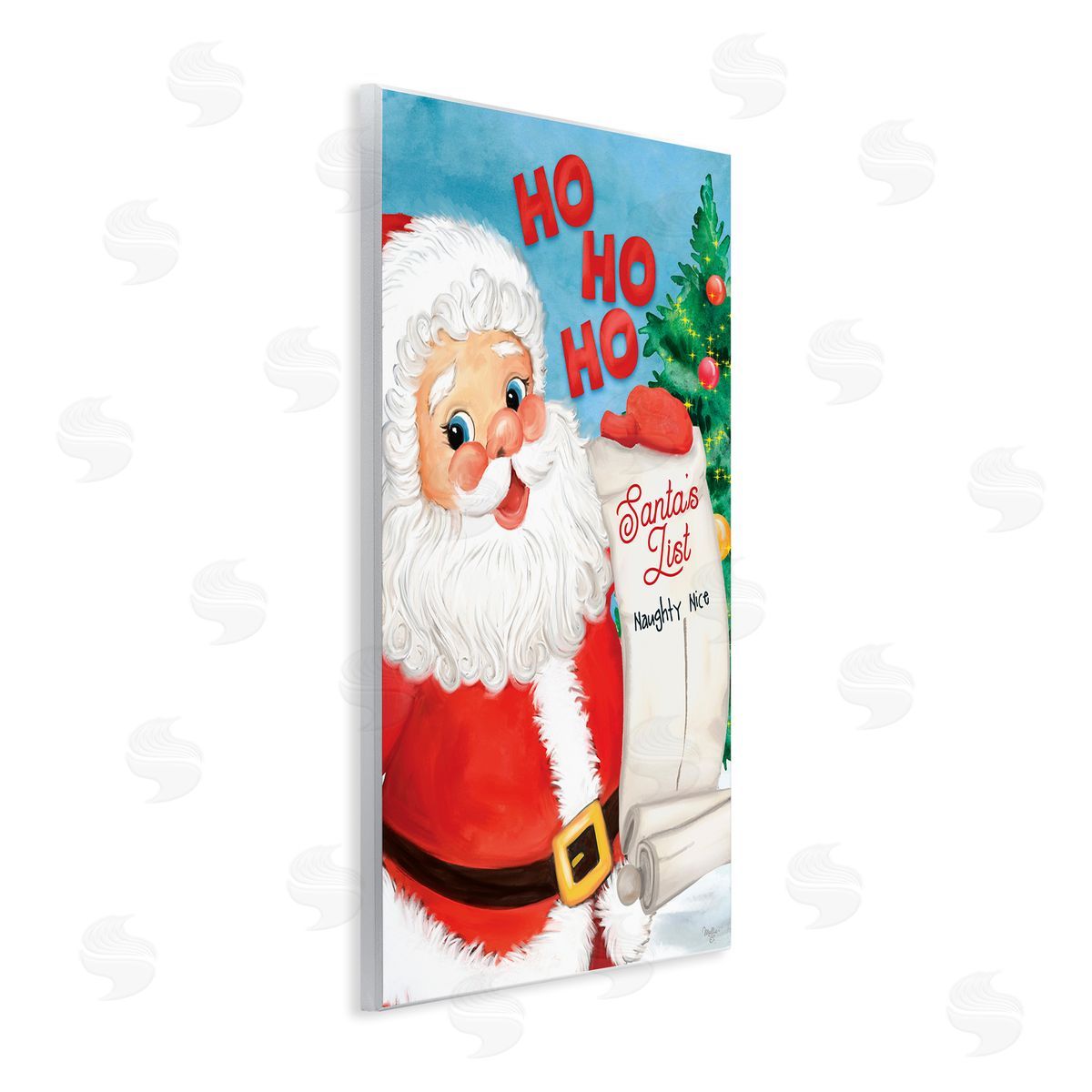 Santa's Naughty Nice List Wood Plaque Wall Art, Home Decor by Mollie B.