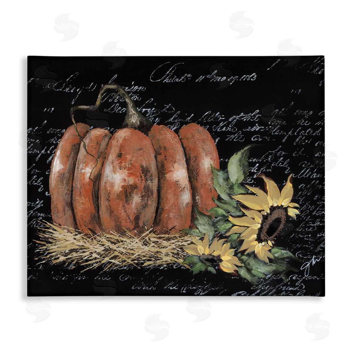 Autumn Country Pumpkin Canvas Wall Art, Home Decor by Julie Norkus