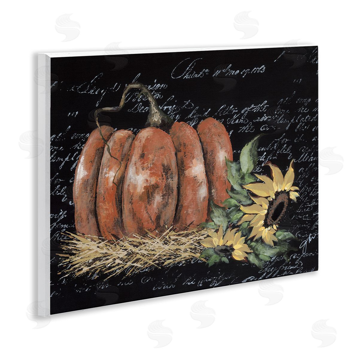 Autumn Country Pumpkin Wood Plaque Wall Art, Home Decor by Julie Norkus