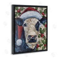 Sara G. Designs | Cow with Festive Holly