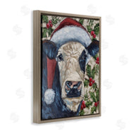 Sara G. Designs | Cow with Festive Holly